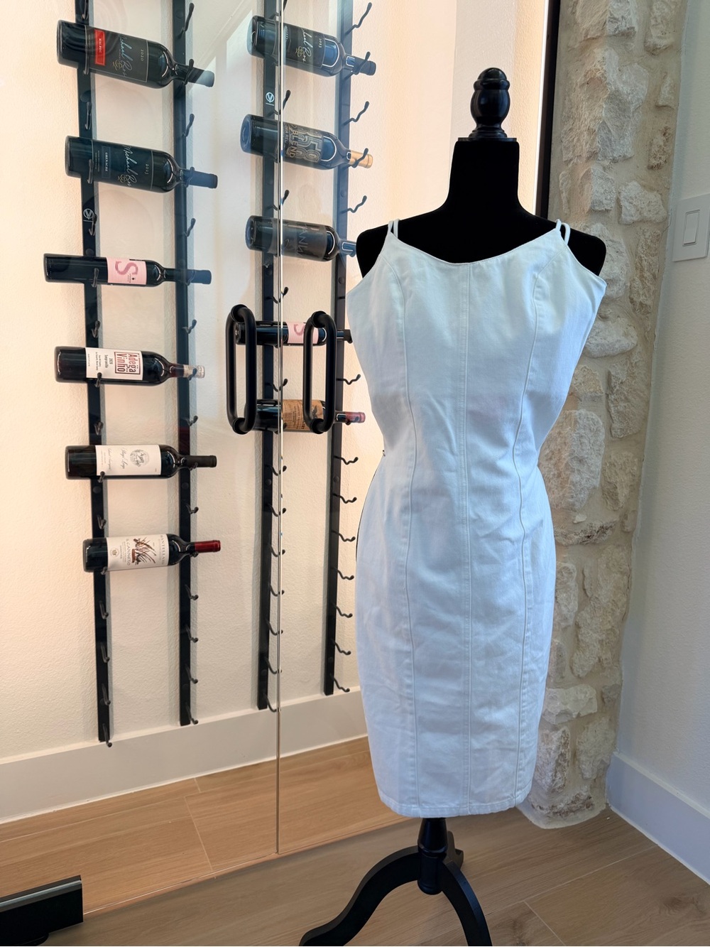 Amanda Uprichard White Fitted Midi Sheath Dress